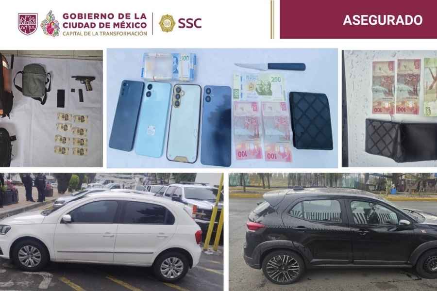 Cae banda criminal dedicada a asaltos contra automovilistas en la Ciudad de México