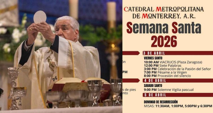 Catedral de Monterrey se alista para recibir a fieles durante Semana Santa de este 2026
