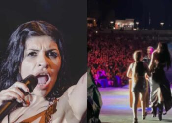 Cazzu emociona al cantar con una niña fan durante su concierto