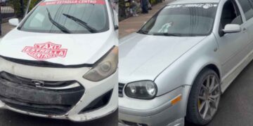 Choque múltiple en la Lauro Villar