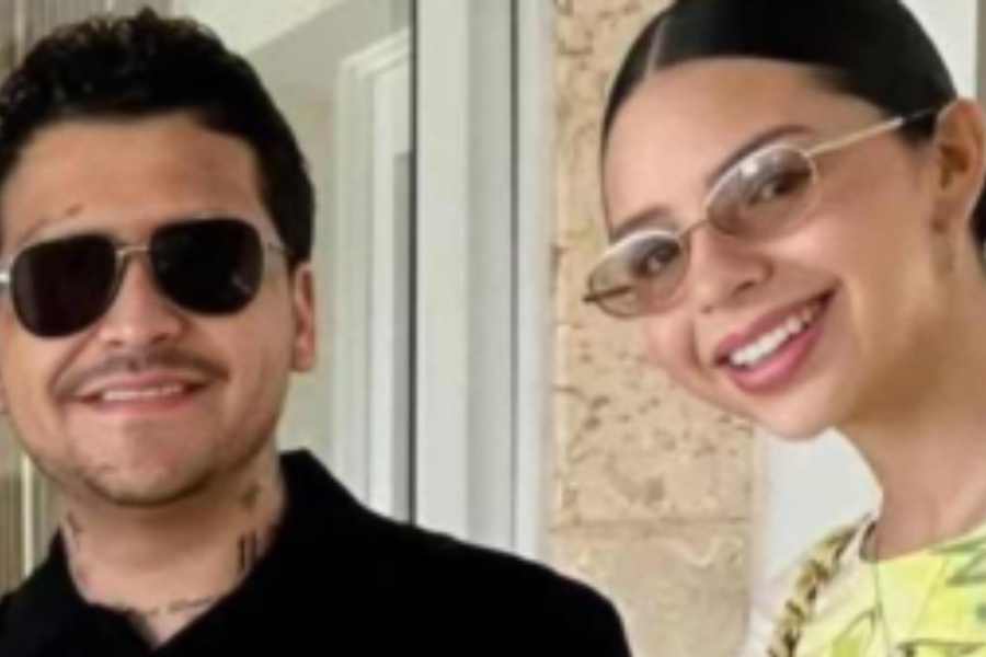 Christian Nodal asegura que, para él, su esposa Ángela Aguilar es un ángel”