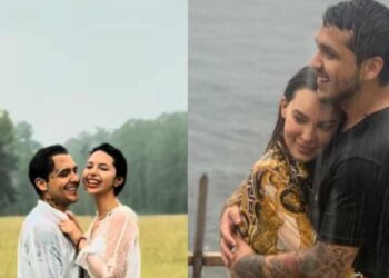 Christian Nodal repite con Ángela Aguilar una foto similar a la que tuvo con Belinda