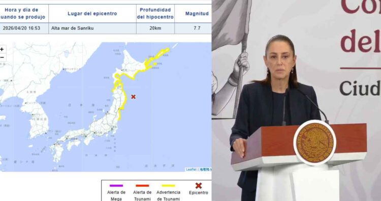 Claudia Sheinbaum se pronuncia tras el terremoto en Japón: ¿Qué dijo?