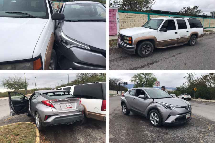 Conductora provoca choque en Victoria (1)