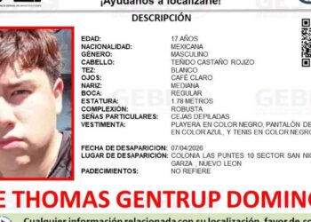 Desaparece jovencito en San Nicolás, Nuevo León; piden ayuda para encontrarlo