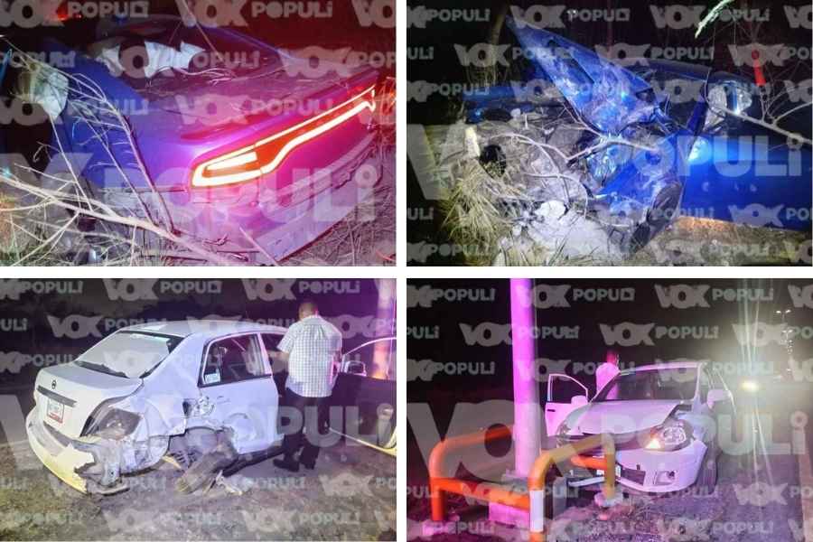 Conductor invade carril, provoca fuerte choque y deja lesionados en Altamira, Tamaulipas