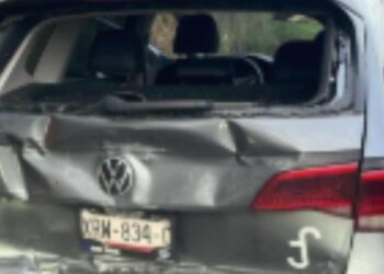 Dos camionetas chocan por alcance en Matamoros, Tamaulipas