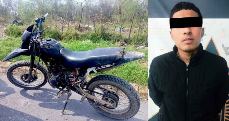 GPS delata a ladrón de motocicletas en plena huida en Guadalupe, Nuevo León