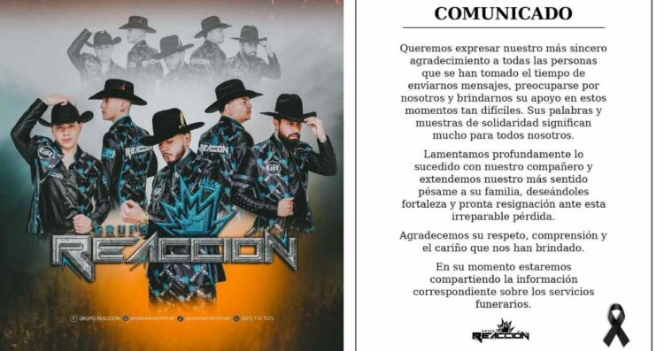 Grupo Reacción desgarrador mensaje