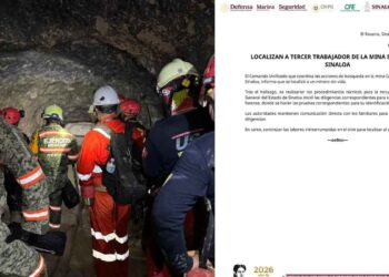 Hallan sin vida al tercer trabajador atrapado en la mina Santa Fe en Sinaloa
