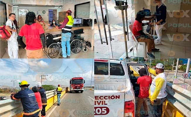 Hombre amenaza con lanzarse desde un puente en Altamira, Tamaulipas