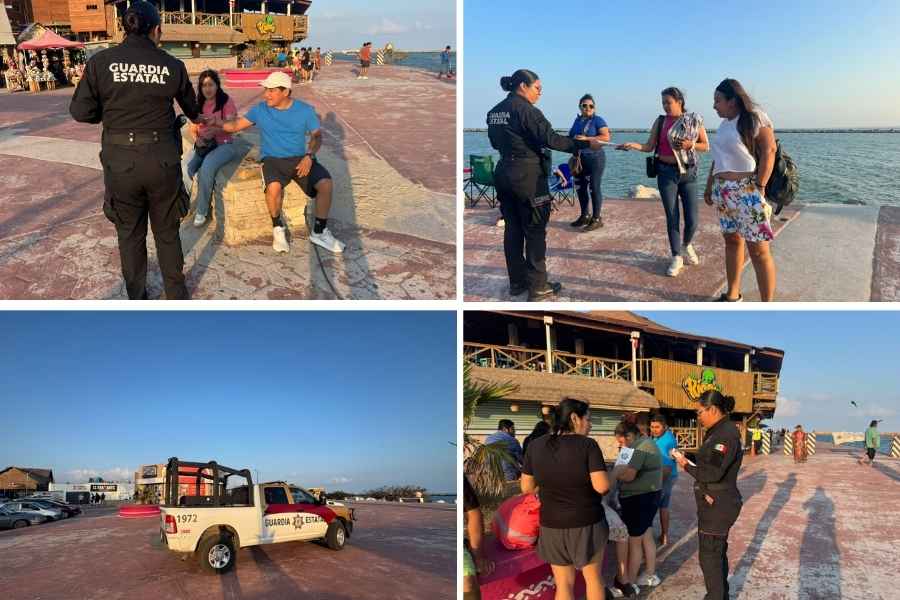 Implementa Guardia Estatal de Género campaña contra la violencia familiar en Playa Miramar