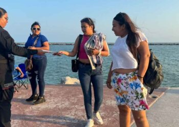 Implementa Guardia Estatal de Género campaña contra la violencia familiar en Playa Miramar