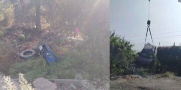 Jovencito sobrevive tras perder el control y caer a un arroyo en Santa Catarina, NL
