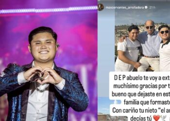 Max Cervantes de La Arrolladora Banda el Limón dedica emotivo mensaje a su abuelo fallecido
