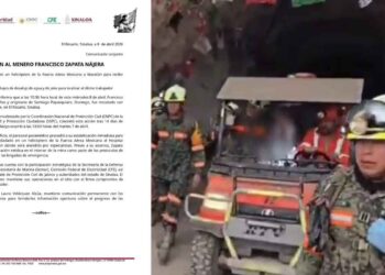 Localizan con vida a trabajador tras derrumbe en la mina Santa Fe en Sinaloa