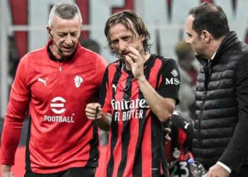 Luka Modric es baja indefinida del AC Milan por una fractura en el pómulo