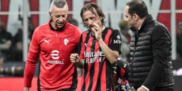 Luka Modric es baja indefinida del AC Milan por una fractura en el pómulo