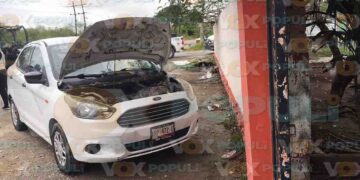 Maestra protagoniza fuerte choque y resulta lesionada en Güémez, Tamaulipas