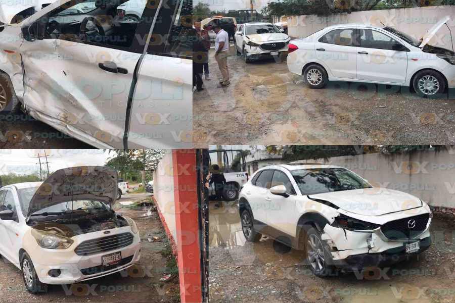 Maestra protagoniza fuerte choque y resulta lesionada en Güémez, Tamaulipas