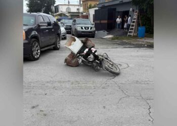 Motociclista embestido en Matamoros