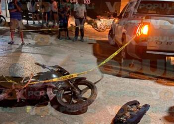 Motociclista hospitalizado en Tampico