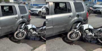 Motociclista lesionado alcance en Matamoros