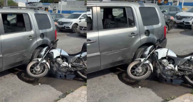 Motociclista lesionado alcance en Matamoros