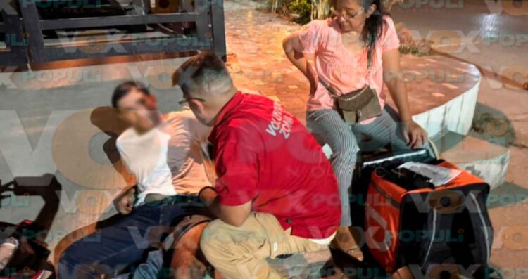 Motociclista lesionado en Madero