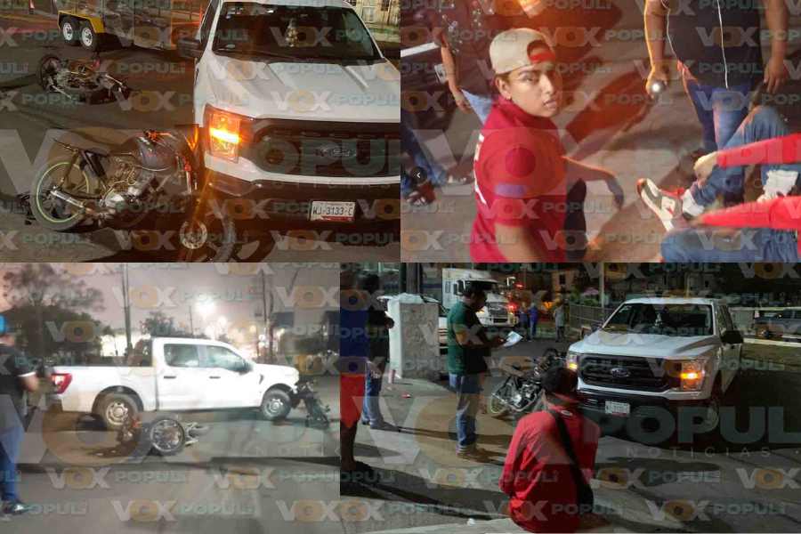 Motociclistas chocan contra camioneta en Ciudad Madero, Tamaulipas