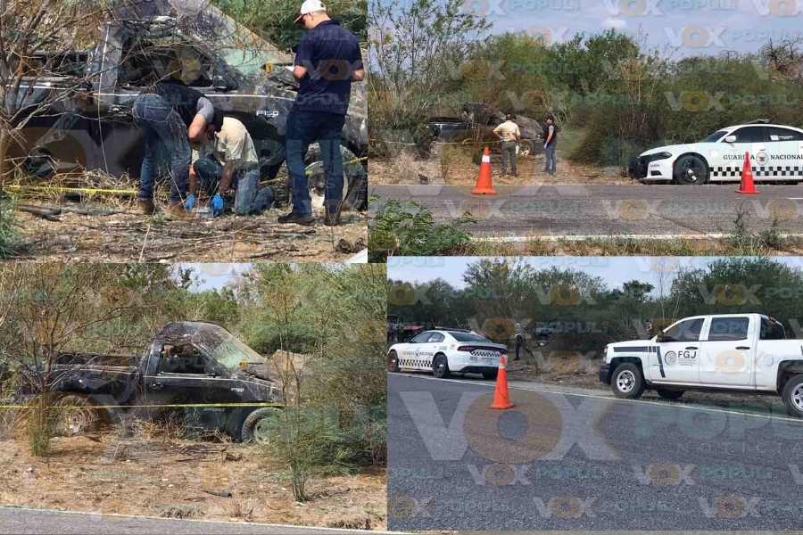 Muere conductor tras aparatosa volcadura en Padilla, Tamaulipas