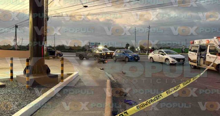 Muere motociclista tras choque con transporte de personal de Senda City en Reynosa, Tamaulipas