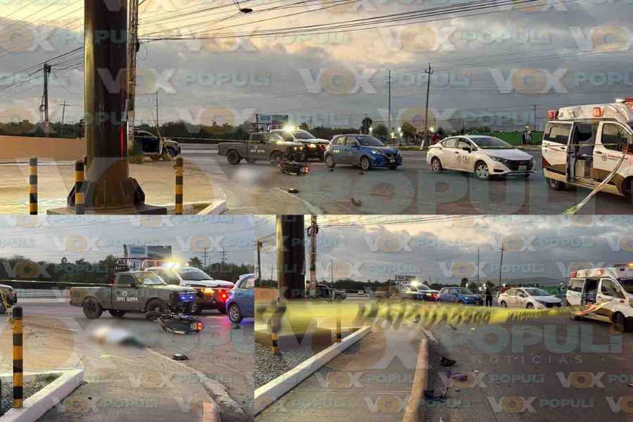 Muere motociclista tras choque con transporte de personal de Senda City en Reynosa, Tamaulipas