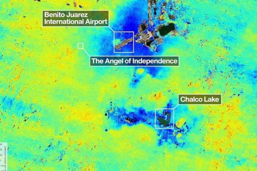 NASA alerta por hundimiento de más de dos centímetros al mes en la CDMX