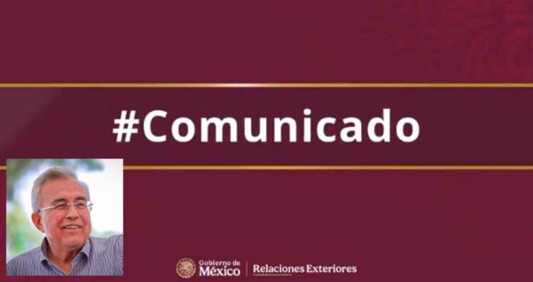 Orden de extradición en contra de Rubén Rocha Moya es turnada a la FGR, informa la SRE