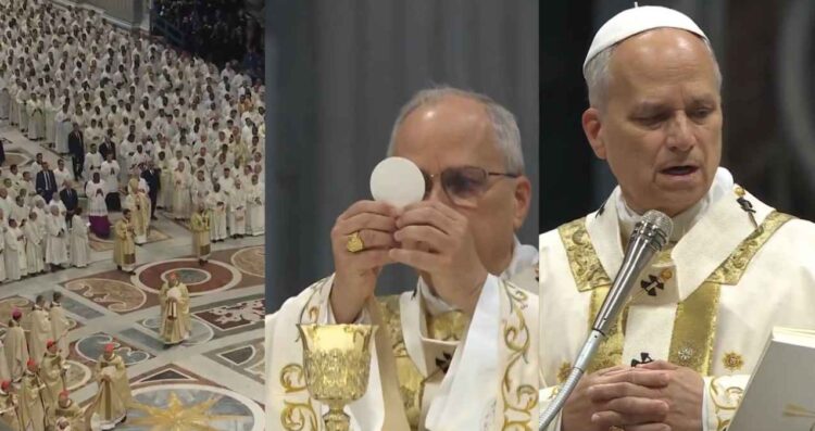 Papa León XIV celebra la Misa Crismal del Jueves Santo en la primera Semana Santa de su pontificado