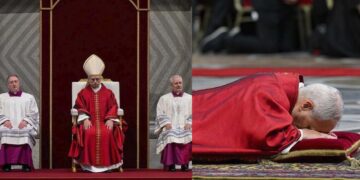 Papa León XIV preside por primera vez el rito de la Pasión de Cristo en la basílica de San Pedro durante el Viernes Santo