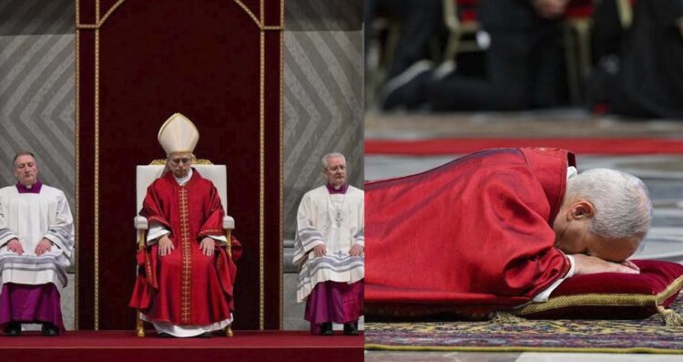Papa León XIV preside por primera vez el rito de la Pasión de Cristo en la basílica de San Pedro durante el Viernes Santo