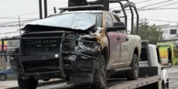Persecución de la Guardia Estatal termina con fuerte choque en Reynosa, Tamaulipas