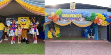 Primaria Ford 74 de Ciudad Victoria, Tamaulipas, celebra el Día del Niño con temática de Bob Esponja