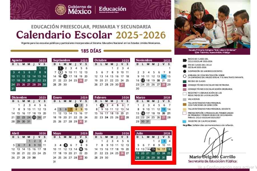 Qué día terminan las clases del ciclo escolar