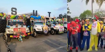 Recolectores de basura decoran sus camiones y se visten de superhéroes por el Día del Niño en Ciudad Madero, Tamaulipas