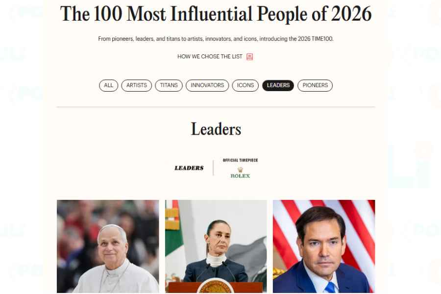 Revista Time coloca a Claudia Sheinbaum entre las 100 personas más influyentes de este 2026
