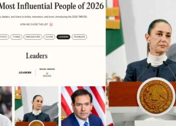 Revista Time coloca a Claudia Sheinbaum entre las 100 personas más influyentes de este 2026