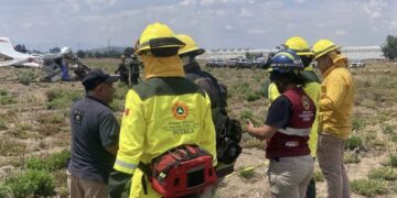 Se desploma avioneta en Huejotzingo, Puebla, y deja al menos tres personas sin vida