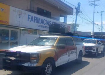Sujeto irrumpe en farmacia en Matamoros