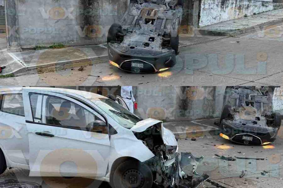 Tres estudiantes de medicina resultan lesionados tras volcadura en Tampico, Tamaulipas