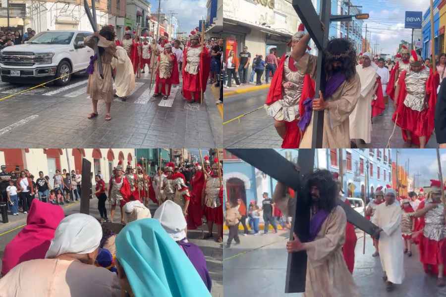 Viacrucis congrega a decenas de familias en Matamoros, Tamaulipas