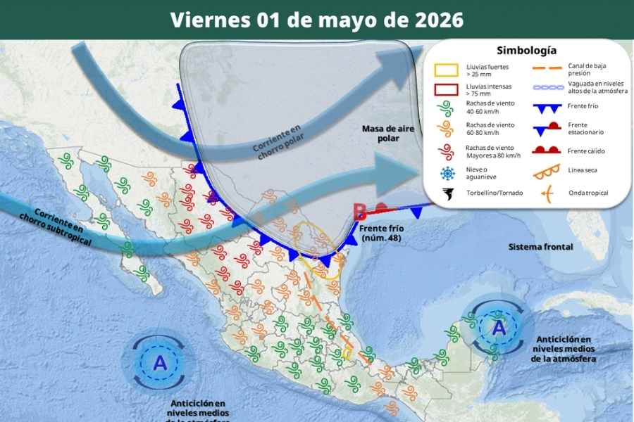 Vienen lluvias intensas y frío extremo