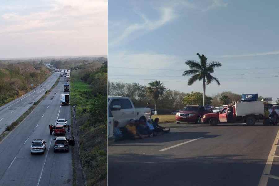 bloqueo en la Tampico a Tuxpan (1)